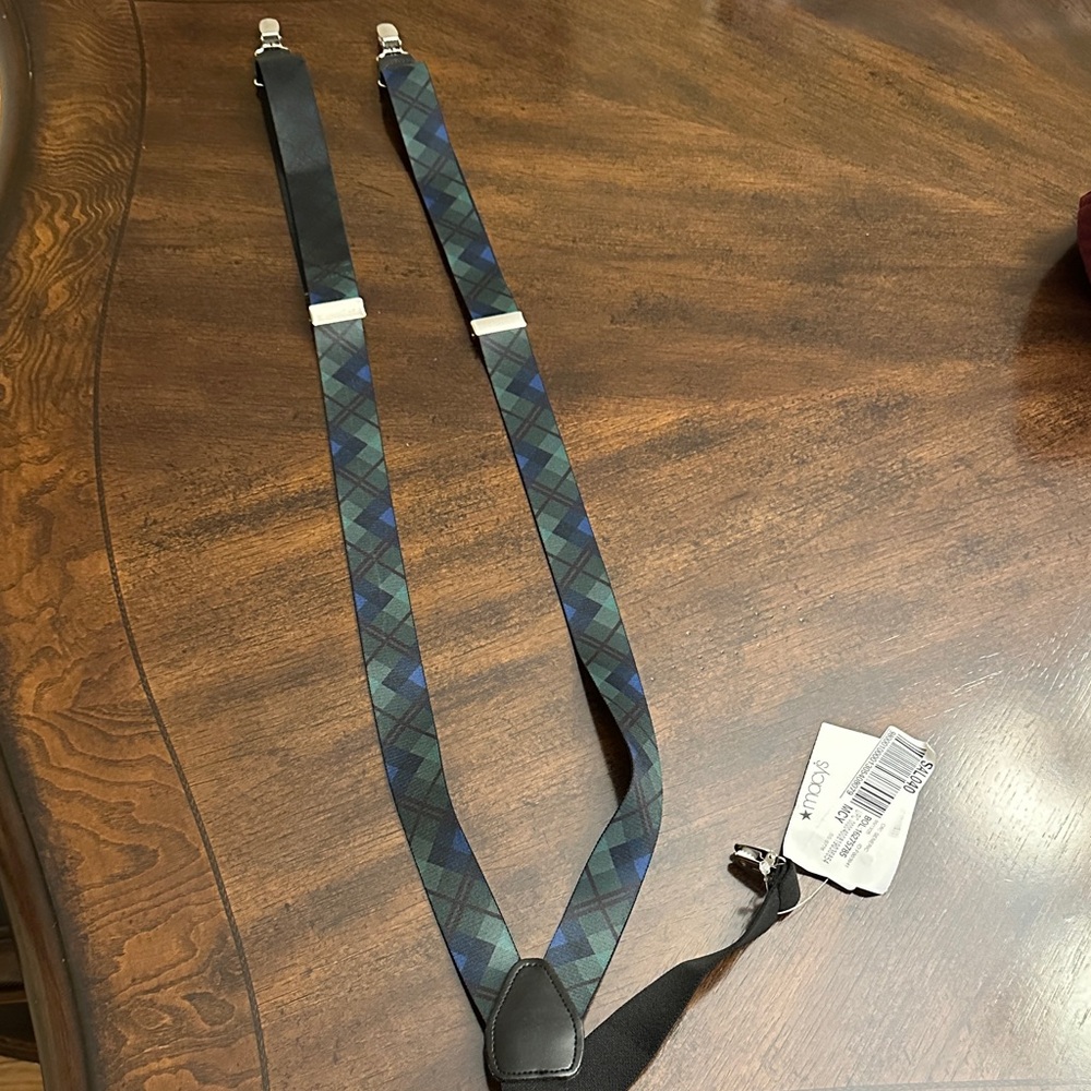 Green‎ Pattern Suspenders Imperfect